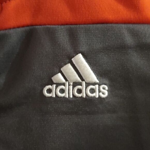 Adidas Boys size 24‎ mo black gray red lightweight windbreaker jacket - Picture 2 of 5